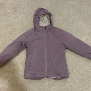 The North Face Girl’s 3-in-1 Jacket in Lavender with Cream Liner - Size S (7/8)